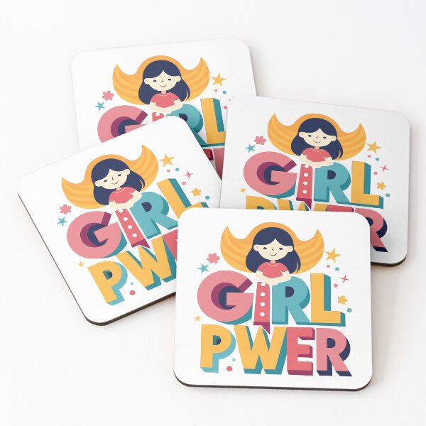 Item preview, Cute Girl Power Illustration, Empowering Typography with Charming Female Character designed and sold by Jirada.