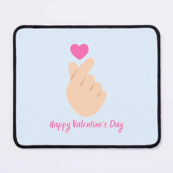Item preview, Cute Finger Heart Happy Valentine's Day in Blue designed and sold by trendteezstore.
