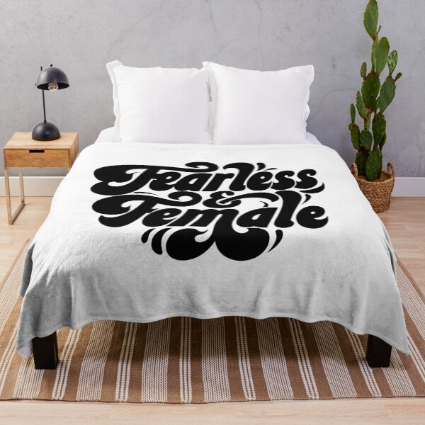 Item preview, Fearless & Female, Retro Bold Black and White Typography Design designed and sold by Jirada.