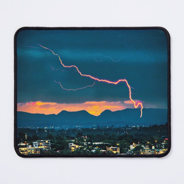 Item preview, Dramatic Lightning Over Brisbane City designed and sold by pcole123.