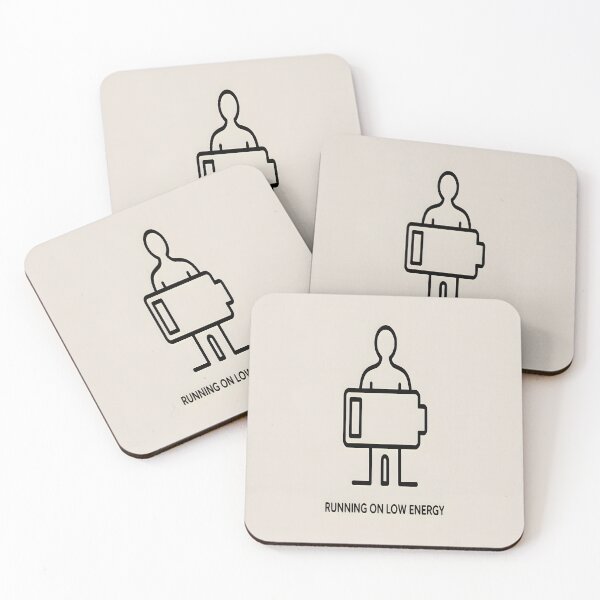 Item preview, Running on Low Energy – Burnout Awareness Minimal Art designed and sold by SS-Trending.
