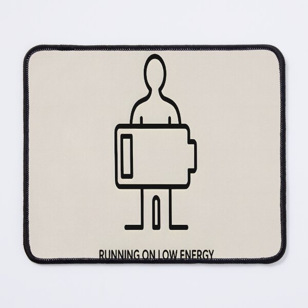 Item preview, Running on Low Energy – Burnout Awareness Minimal Art designed and sold by SS-Trending.