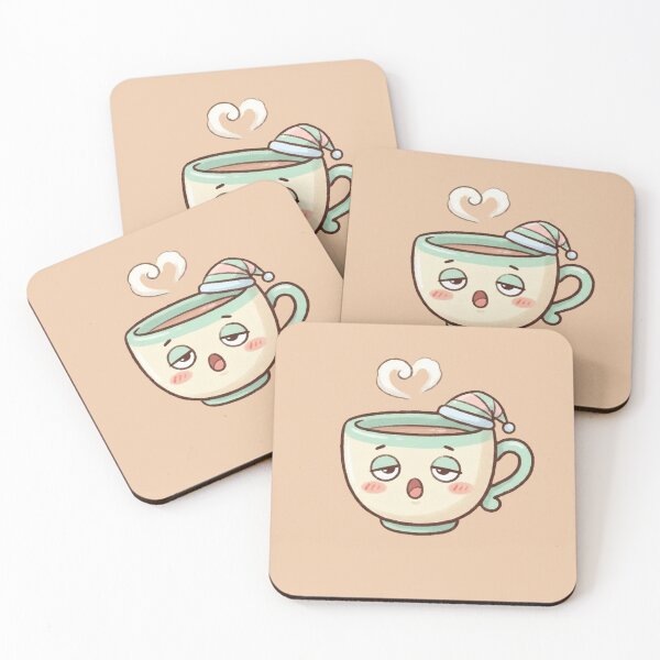 Item preview, Kawaii Sleepy Coffee Mug with Sleeping Cap designed and sold by Indraokta22.