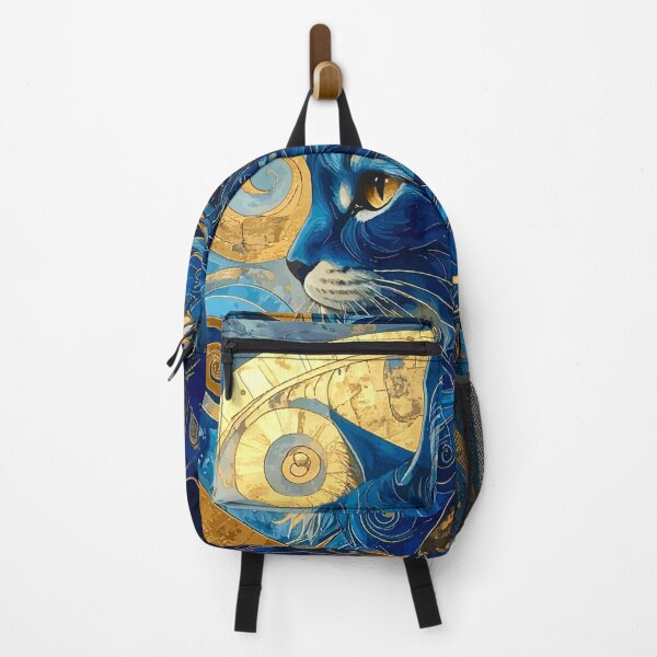 Item preview, Klimt Cat in Blue and Gold designed and sold by Vicky Brago-Mitchell®.