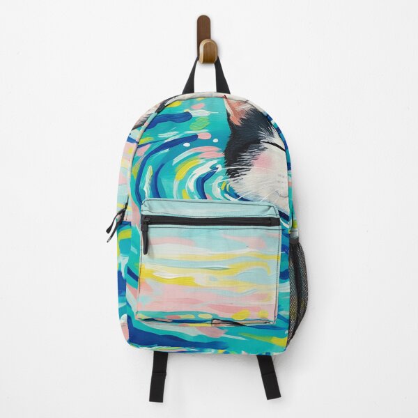 Item preview, Cat Swimming in Pastel Ocean Illustration designed and sold by Timegraf.