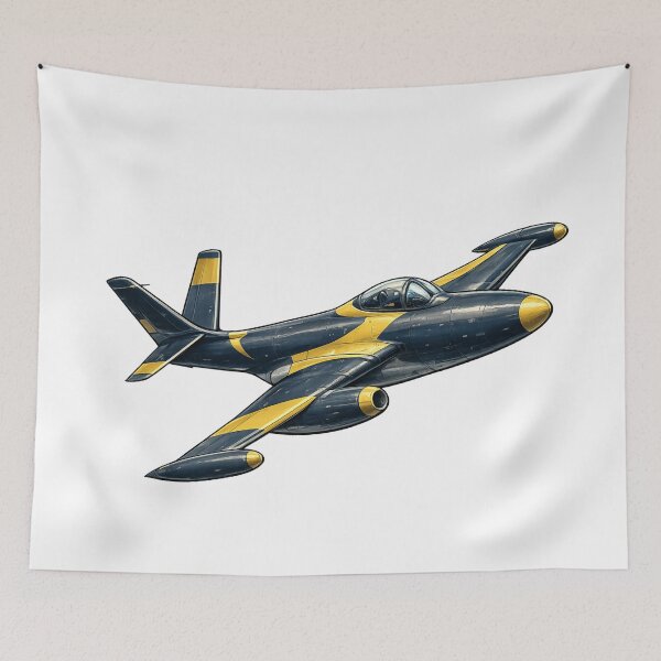 Item preview, McDonnell F2H Banshee Naval Jet Fighter Illustration designed and sold by Combat Skies.