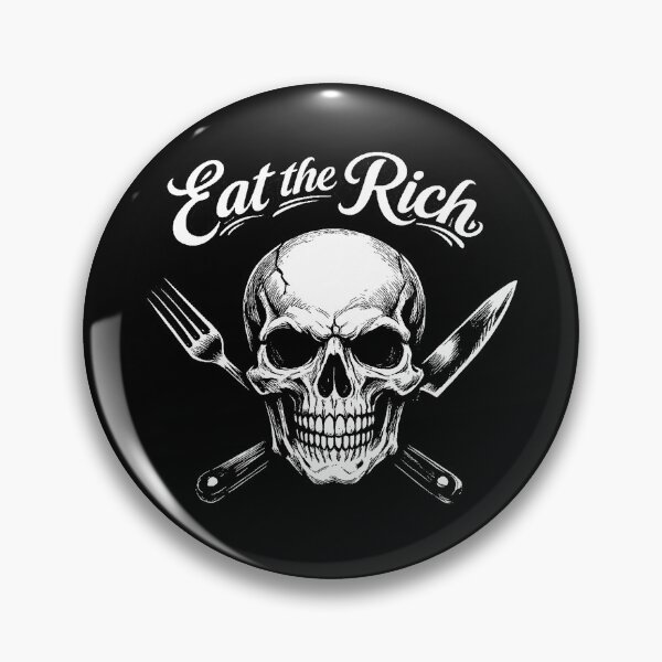 Item preview, Eat the Rich Skull – Dark Satire Anti Capitalist Illustration designed and sold by TrashCultSupply.