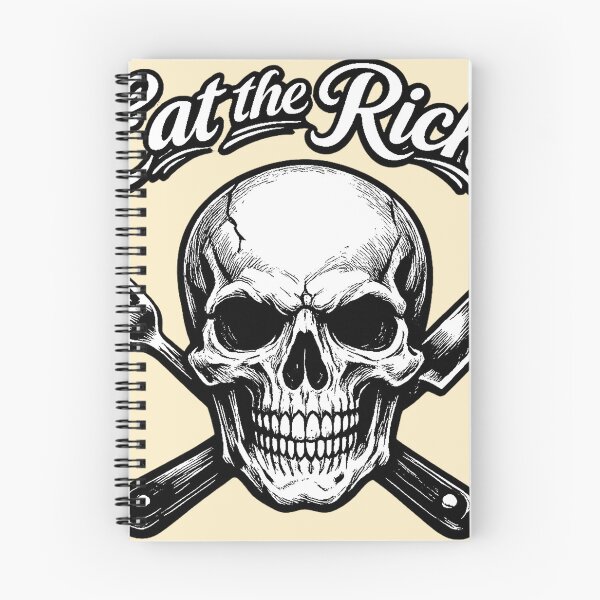 Item preview, Eat the Rich Skull – Dark Satire Anti Capitalist Illustration designed and sold by TrashCultSupply.