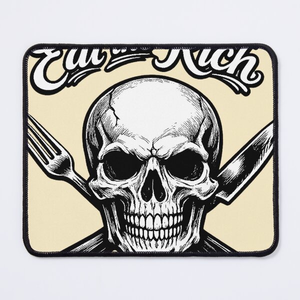 Item preview, Eat the Rich Skull – Dark Satire Anti Capitalist Illustration designed and sold by TrashCultSupply.