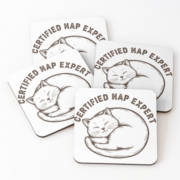 Item preview, Certified Nap Expert – Funny Sleeping Cat Vintage Design designed and sold by DIRTYSKETCHH.