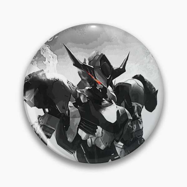 Item preview, black white Barbatos lupus Gundam vector Digital Artwork full colour designed and sold by sabartgunpla.
