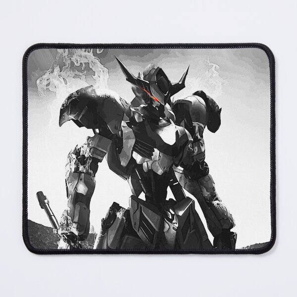 Item preview, black white Barbatos lupus Gundam vector Digital Artwork full colour designed and sold by sabartgunpla.