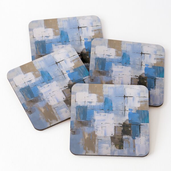 Item preview, Blue Ice, Aqua And White Abstract Modern Art designed and sold by DEC02.