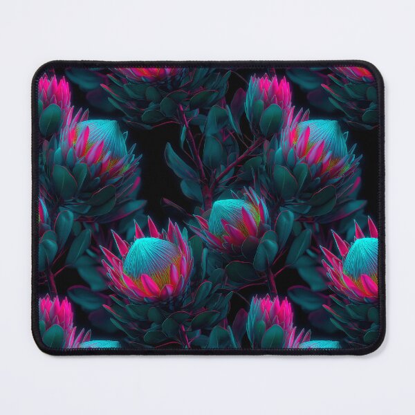 Item preview, King Protea Exotic Flower Dark Pattern designed and sold by ConcienciaEco.
