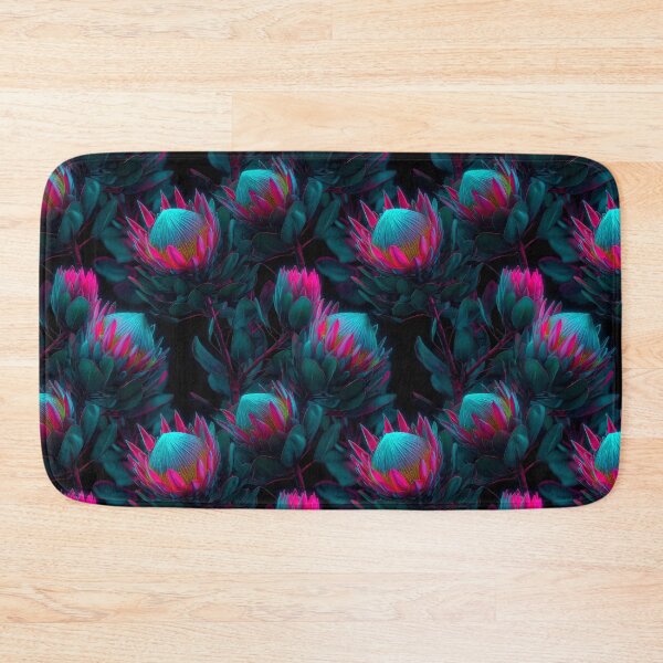 Item preview, King Protea Exotic Flower Dark Pattern designed and sold by ConcienciaEco.