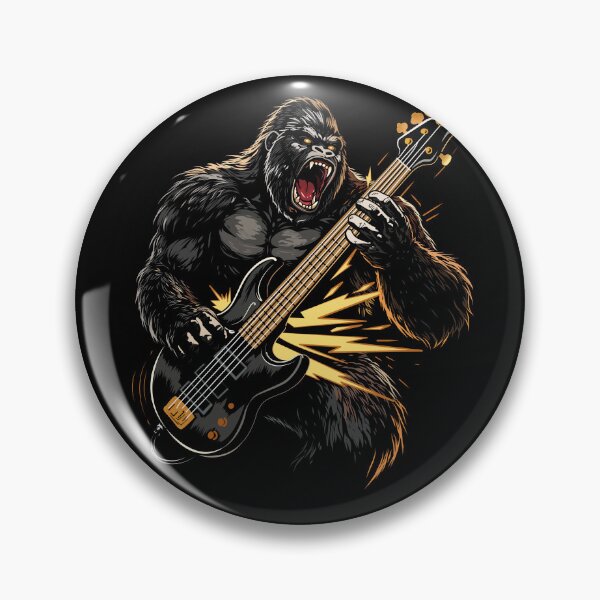 Item preview, Gorilla Bass – Primal Groove Power Illustration designed and sold by LluviaStudio.