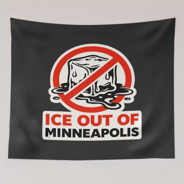 Item preview, Minneapolis Anti-ICE Protest Poster Print designed and sold by PinUpPizzazz.