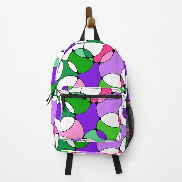 Item preview, Neurographic Joy Abstract Overlapping Shapes Purple Pink Green designed and sold by thecolorbirdie.