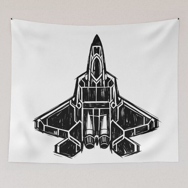 Item preview, F-22 Raptor Black Art designed and sold by Combat Skies.