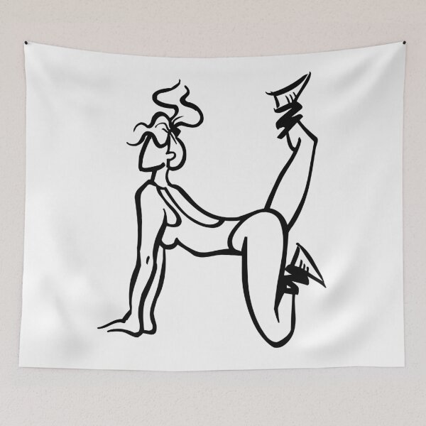 Item preview, Alphabets Doodle - Fitness Lady | ZMJMMN 8 designed and sold by MyStickersCove.