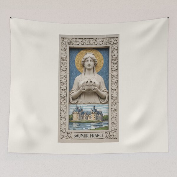 Item preview, Saumur France Renaissance Castle Relief - Ornate Mosaic Wall Art designed and sold by FrancophileFun.