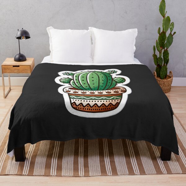 Item preview, Cute Potted Cactus Whimsical Plant Art Print designed and sold by PinUpPizzazz.