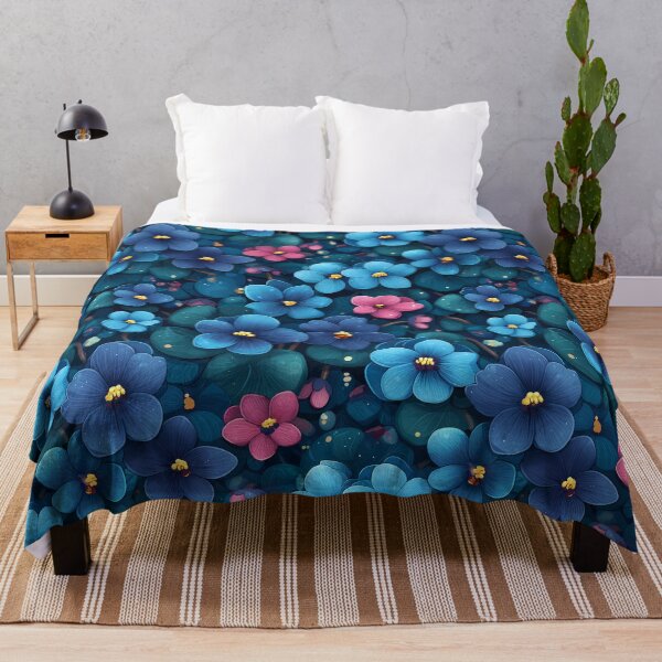 Item preview, African Violet Flowers Purple Pattern designed and sold by ConcienciaEco.