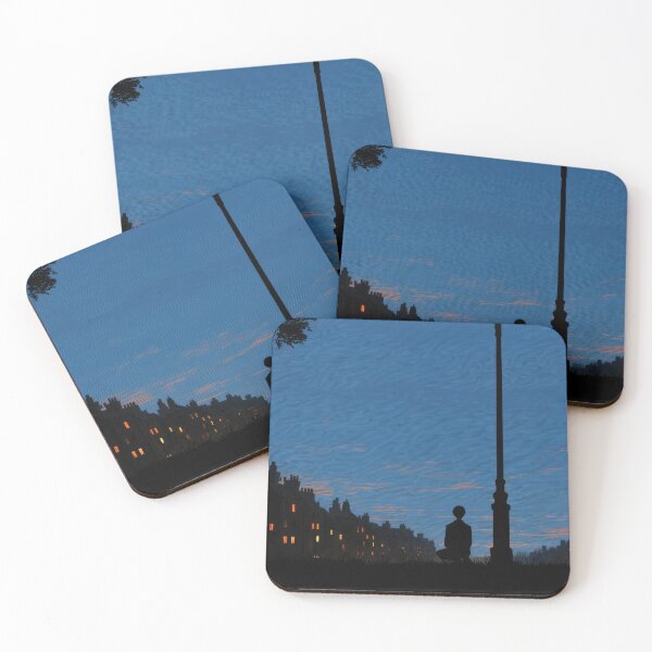Item preview, Lonely Man Under Street Light With Blue Night. designed and sold by Cozirlax.