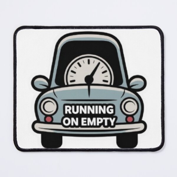 Item preview, Running on Empty – Minimalist Funny Driving Sticker designed and sold by AtlasMuseStudio.