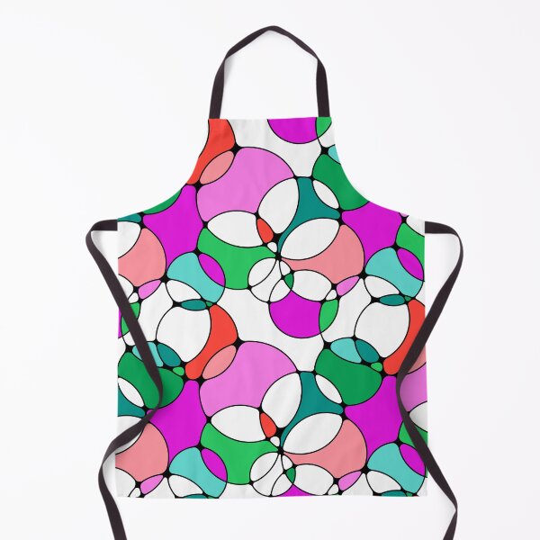 Item preview, Neurographic Joy Abstract Overlapping Shapes Magenta Peach Green Red designed and sold by thecolorbirdie.