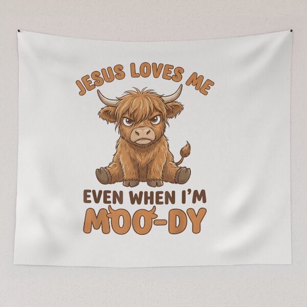 Item preview, Jesus Loves Me Even When I’M Moo-Dy designed and sold by KennethMeyer.