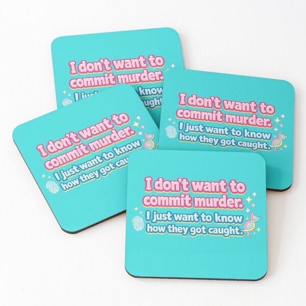 Item preview, I Don’t Want to Commit Murder Sticker – True Crime Humor designed and sold by SnarkleCo.