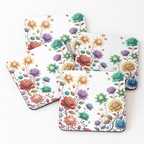 Item preview, Enchanted Floral Mosaic: Multi-Colored Rare Flowers designed and sold by Fatomfatom.