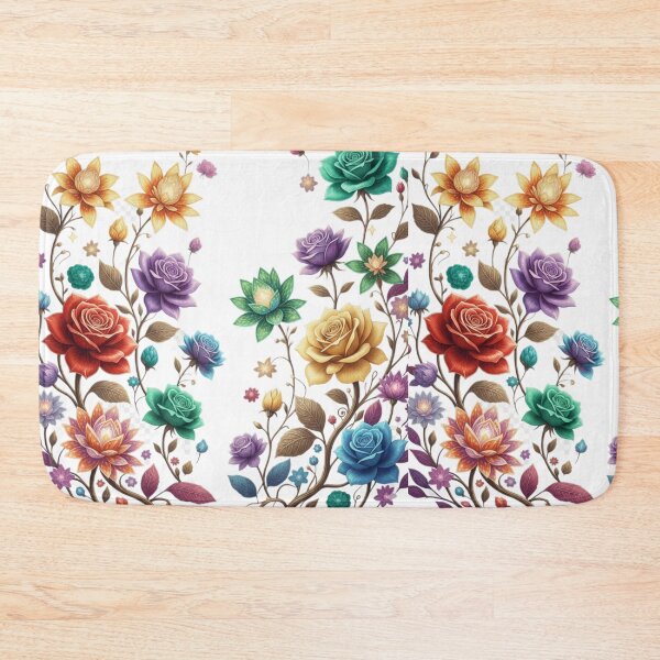 Item preview, Enchanted Floral Mosaic: Multi-Colored Rare Flowers designed and sold by Fatomfatom.