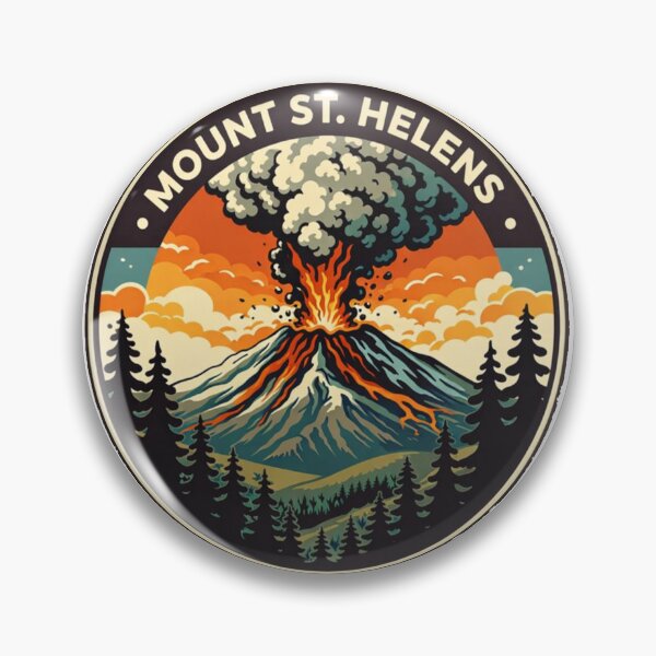Item preview, Mount St. Helens Eruption Retro Volcano Art – Adventure Hiking Design designed and sold by Globalcitytees.