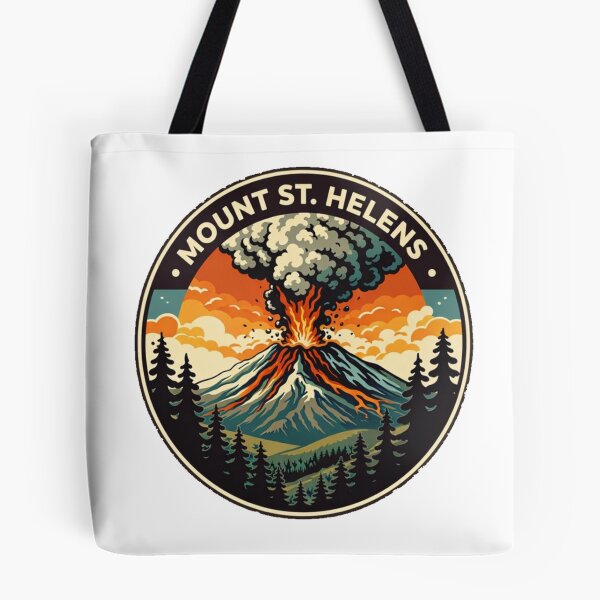 Item preview, Mount St. Helens Eruption Retro Volcano Art – Adventure Hiking Design designed and sold by Globalcitytees.