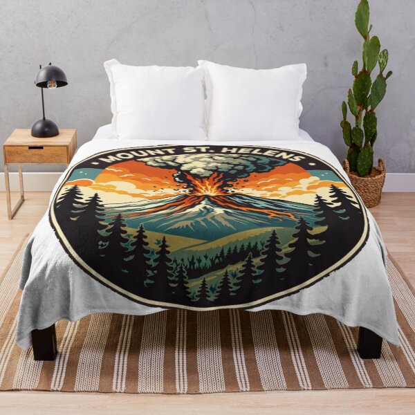 Item preview, Mount St. Helens Eruption Retro Volcano Art – Adventure Hiking Design designed and sold by Globalcitytees.