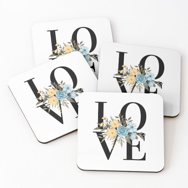 Item preview, LOVE Floral Typography Design designed and sold by Bloomelle Studio.