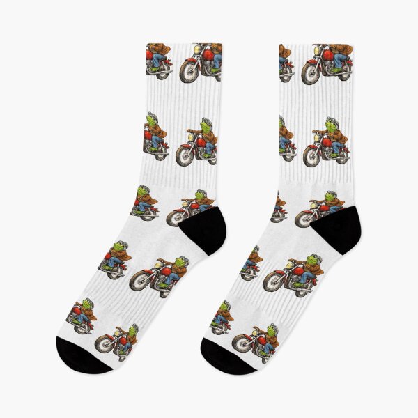Item preview, Funny Frog Riding Motorcycle Cartoon Illustration designed and sold by IRON WINGS /USAF.