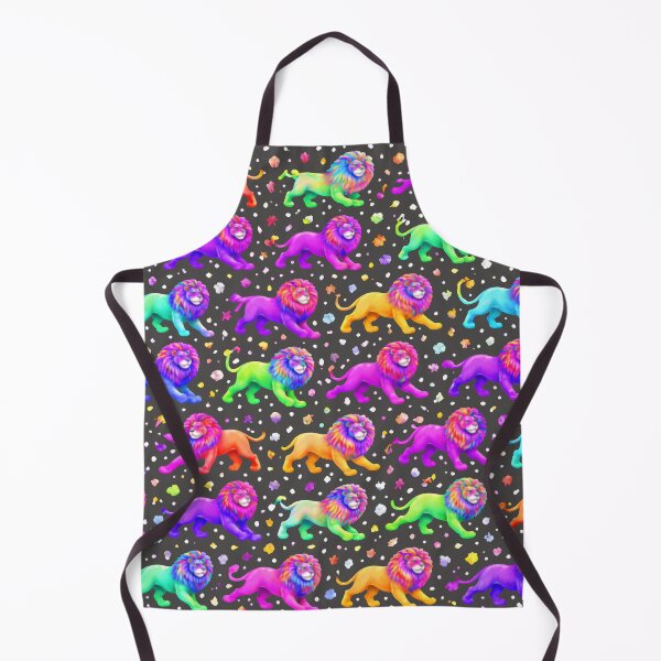 Aperçu de l'œuvre Motifs de lions arc-en-ciel néon créée et vendue par Trove Designs.