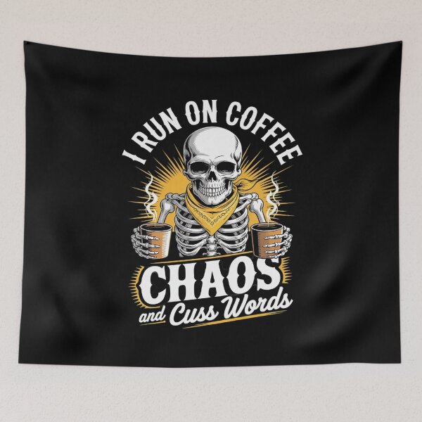 Item preview, I Run On Coffee Chaos And Cuss Wordsx designed and sold by MythWoot.