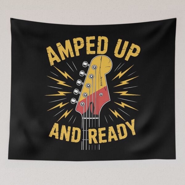 Item preview, Amped Up and Ready Guitar Headstock Grunge Punk Rock designed and sold by YaulTape.