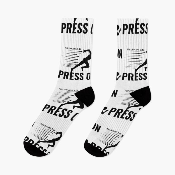 Item preview, Press On – Philippians 3:14 - Christian Motivational - Black Design designed and sold by MoriaStore.