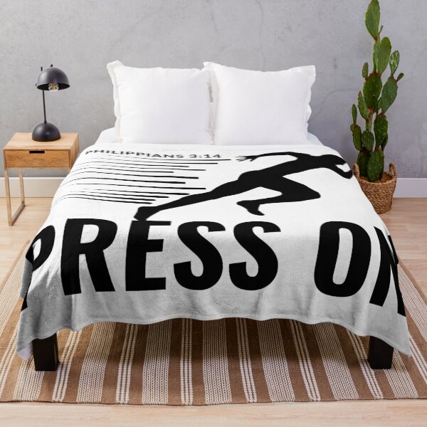 Item preview, Press On – Philippians 3:14 - Christian Motivational - Black Design designed and sold by MoriaStore.