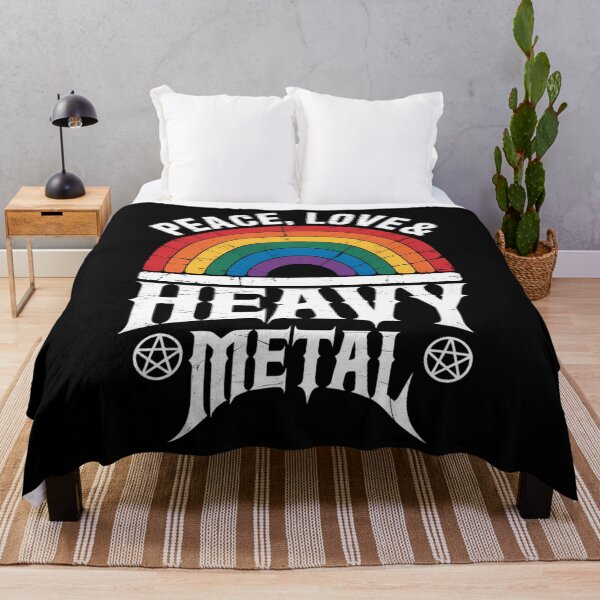 Item preview, Band Metal Rainbow Unicorn Peace Love & Heavy Metal designed and sold by YaulTape.