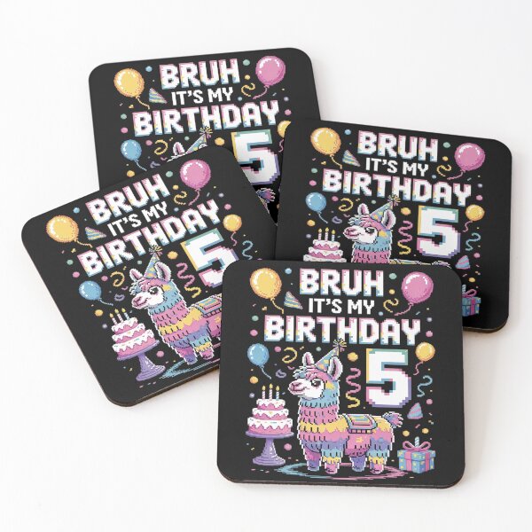 Item preview, Bruh Its My 5th Birthday Llama Pinata Boy Girl Party Bday designed and sold by MarryIsMonth.