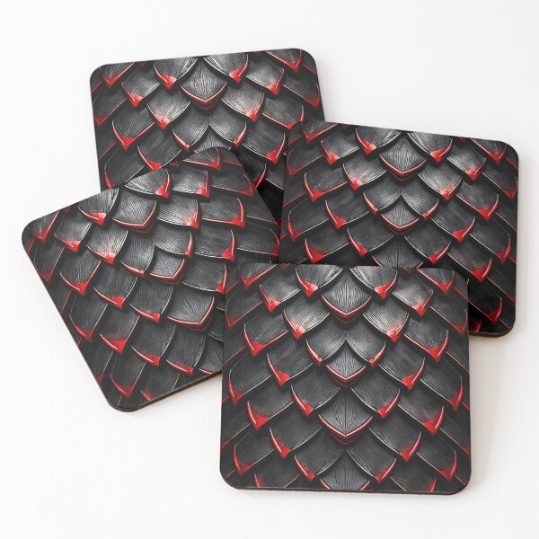 Item preview, Crimson Scale Armor designed and sold by Kaleidoscope Print.