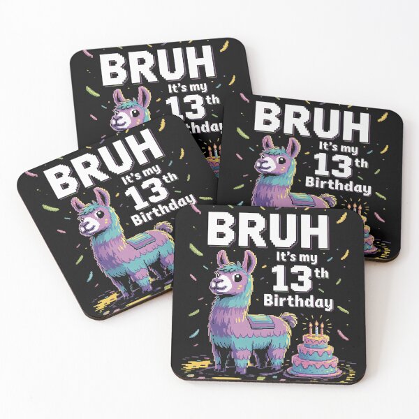 Item preview, Bruh Its My 13th Birthday Llama Pinata Boy Girl Family Party designed and sold by MarryIsMonth.