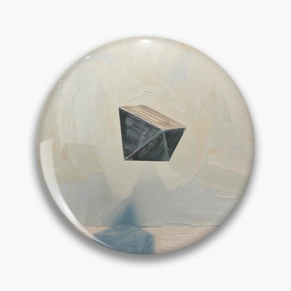 Item preview, Prism of Thought: Modern Abstract Impasto Geometric Prism and Blue Shadow Art designed and sold by Cozyartsss.