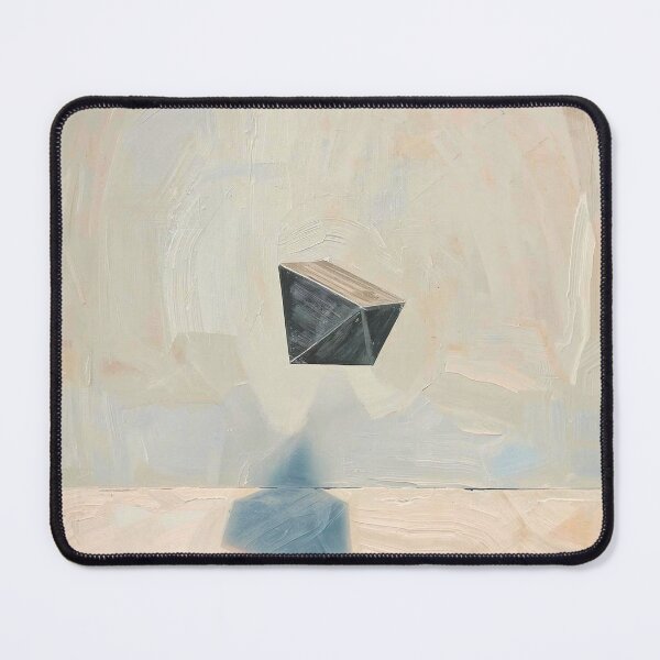 Item preview, Prism of Thought: Modern Abstract Impasto Geometric Prism and Blue Shadow Art designed and sold by Cozyartsss.